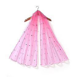 Babyhug Woven Sleeveless Choli And Lehenga Set With Dupatta And Floral Embroidery Sequins Work - Pink