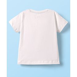 Babyhug Single Jersey Knit Half Sleeves T-Shirt & Shorts Set with Animal Print - White & Green