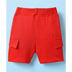 Babyhug Single Jersey Knit Half Sleeves T-Shirt & Shorts Set with Nautical Theme Print - Red