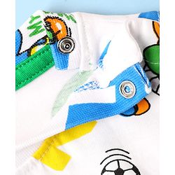 Babyhug Single Jersey Knit Sleeveless Tank T-Shirt & Shorts With Alphabet Print - Green & White