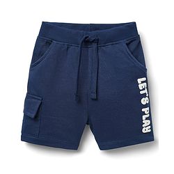Babyhug Single Jersey Knit Half Sleeves Polo T-Shirt & Shorts Set with Text Print - Yellow & Blue