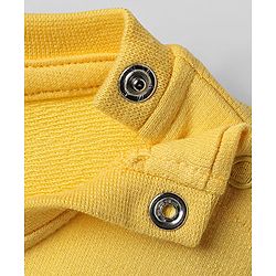 Babyhug Cotton Knit Half Sleeves T-Shirt with Cherry Print - Yellow