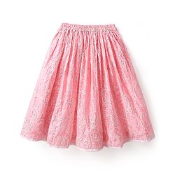 Babyhug Woven Embroidered Lehenga Choli Set With Full Sleeves Jacket - Pink