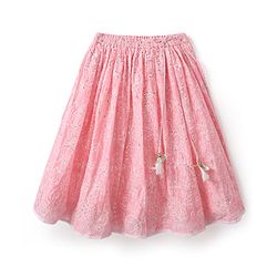 Babyhug Woven Embroidered Lehenga Choli Set With Full Sleeves Jacket - Pink