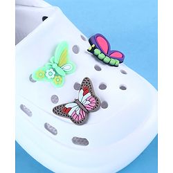 Cute Walk by Babyhug Clogs with Backstrap with Butterfly Appliques - Whiite