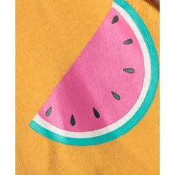 Babyhug 100% Cotton Knit Frill Sleeves Front Open jhablas with Tropical Theme & Polka Dots Print Pack of 3 - Pink Yellow & White