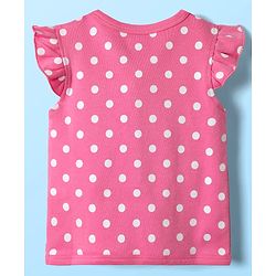 Babyhug 100% Cotton Knit Frill Sleeves Front Open jhablas with Tropical Theme & Polka Dots Print Pack of 3 - Pink Yellow & White