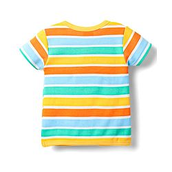 Babyhug 100% Cotton Knit Half Sleeves Striped & Animal Printed Front Open jhablas Pack of 3 - Yellow & White