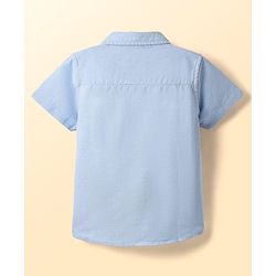 Babyhug Cotton Woven Half Sleeves Shirt With Cut & Sew - White
