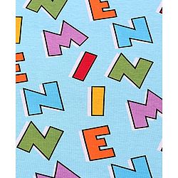 Babyhug Disney 100% Cotton Hooded Towels With Minnie Mouse & Family Graphics   L 79 x B 80 cm Pack Of 2 -Turquoise & White