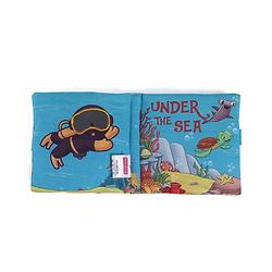 Babyhug Cloth Book Sea Animals|Premium Soft Fabric for Infants | Safe,Non-Toxic,Colorful & Educational Baby Books |Stimulates Auditory sense| Perfect Gifting option|0+ Months