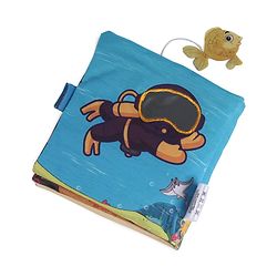 Babyhug Cloth Book Sea Animals|Premium Soft Fabric for Infants | Safe,Non-Toxic,Colorful & Educational Baby Books |Stimulates Auditory sense| Perfect Gifting option|0+ Months