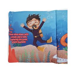 Babyhug Cloth Book Sea Animals|Premium Soft Fabric for Infants | Safe,Non-Toxic,Colorful & Educational Baby Books |Stimulates Auditory sense| Perfect Gifting option|0+ Months