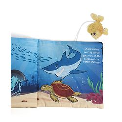 Babyhug Cloth Book Sea Animals|Premium Soft Fabric for Infants | Safe,Non-Toxic,Colorful & Educational Baby Books |Stimulates Auditory sense| Perfect Gifting option|0+ Months