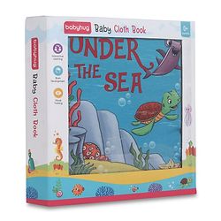 Babyhug Cloth Book Sea Animals|Premium Soft Fabric for Infants | Safe,Non-Toxic,Colorful & Educational Baby Books |Stimulates Auditory sense| Perfect Gifting option|0+ Months