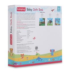 Babyhug Cloth Book Sea Animals|Premium Soft Fabric for Infants | Safe,Non-Toxic,Colorful & Educational Baby Books |Stimulates Auditory sense| Perfect Gifting option|0+ Months
