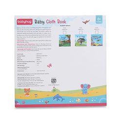Babyhug Cloth Book Sea Animals|Premium Soft Fabric for Infants | Safe,Non-Toxic,Colorful & Educational Baby Books |Stimulates Auditory sense| Perfect Gifting option|0+ Months