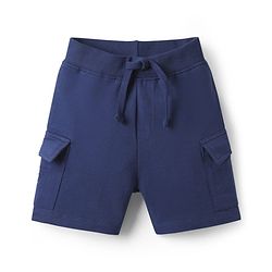 Babyhug Single Jersey Knit Half Sleeves Shirt & Shorts with Tropical Print - Navy Blue