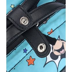 Babyhug Disney Minty Mickey Whimsy Smart Diaper Backpack - Light Blue| Adjustable Shoulder Strap| Insulated Bottle Pouches| Smart Bottom Zipper| Wipes Dispenser| Wide Fish-mouth Opening