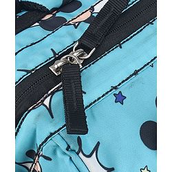 Babyhug Disney Minty Mickey Whimsy Smart Diaper Backpack - Light Blue| Adjustable Shoulder Strap| Insulated Bottle Pouches| Smart Bottom Zipper| Wipes Dispenser| Wide Fish-mouth Opening