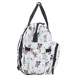 Babyhug Disney Mickey & Friends Classic Charm Smart Diaper Backpack - Off-White| Adjustable Shoulder Strap| Insulated Bottle Pouches| Smart Bottom Zipper| Wipes Dispenser| Wide Fish-mouth Opening
