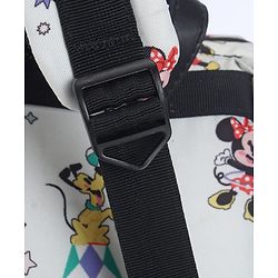 Babyhug Disney Mickey & Friends Classic Charm Smart Diaper Backpack - Off-White| Adjustable Shoulder Strap| Insulated Bottle Pouches| Smart Bottom Zipper| Wipes Dispenser| Wide Fish-mouth Opening