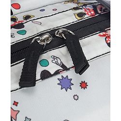 Babyhug Disney Mickey & Friends Classic Charm Smart Diaper Backpack - Off-White| Adjustable Shoulder Strap| Insulated Bottle Pouches| Smart Bottom Zipper| Wipes Dispenser| Wide Fish-mouth Opening