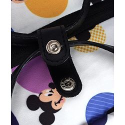 Babyhug Disney Retro Mickey Pop Smart Diaper Backpack - White| Adjustable Padded Shoulder Strap| Insulated Bottle Pouches| Wipes Dispenser| Wide opening| Anti-theft Back Pouch