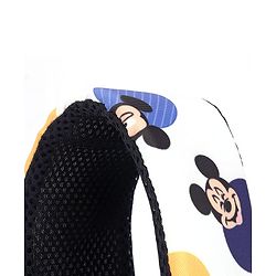Babyhug Disney Retro Mickey Pop Smart Diaper Backpack - White| Adjustable Padded Shoulder Strap| Insulated Bottle Pouches| Wipes Dispenser| Wide opening| Anti-theft Back Pouch