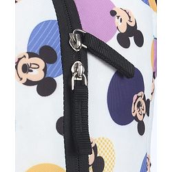 Babyhug Disney Retro Mickey Pop Smart Diaper Backpack - White| Adjustable Padded Shoulder Strap| Insulated Bottle Pouches| Wipes Dispenser| Wide opening| Anti-theft Back Pouch