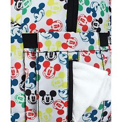 Babyhug Disney Retro Mickey Pop Smart Diaper Backpack - White| Adjustable Padded Shoulder Strap| Insulated Bottle Pouches| Wipes Dispenser| Wide opening| Anti-theft Back Pouch