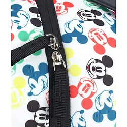 Babyhug Disney Retro Mickey Pop Smart Diaper Backpack - White| Adjustable Padded Shoulder Strap| Insulated Bottle Pouches| Wipes Dispenser| Wide opening| Anti-theft Back Pouch