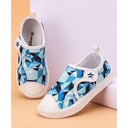 Cute Walk by Babyhug Casual Shoes with Velcro Closure Geometric Print - Sky  Blue