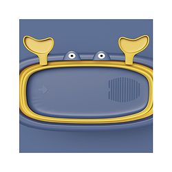 Babyhug Foldable Baby Bath Tub with Drain Plug in Crab Shape - Blue