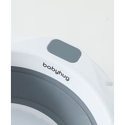 Babyhug Foldable Baby Bath Tub with Drain Plug - Grey