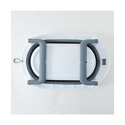 Babyhug Foldable Baby Bath Tub with Drain Plug - Grey