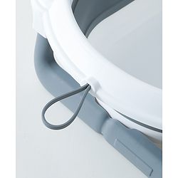 Babyhug Foldable Baby Bath Tub with Drain Plug - Grey