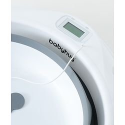 Babyhug Foldable Baby Bath Tub with Drain Plug & Temperature indicator- Grey