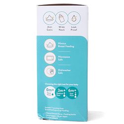 Babyhug Wide Neck Feeding Bottle with Silicone Nipple Dino Print - 250ml| Microwave and Sterilizer Safe| BPA Free| Easy to Clean & Hygienic| Measuring Scale| Anti-colic| Leak Proof