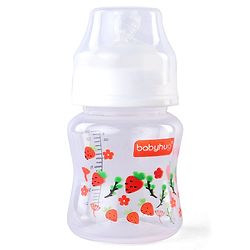 Babyhug Wide Neck Feeding Bottle with Silicone Nipple Dino Print - 250ml| Microwave and Sterilizer Safe| BPA Free| Easy to Clean & Hygienic| Measuring Scale| Anti-colic| Leak Proof