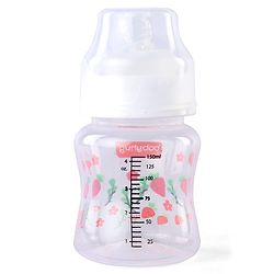 Babyhug Wide Neck Feeding Bottle with Silicone Nipple Dino Print - 250ml| Microwave and Sterilizer Safe| BPA Free| Easy to Clean & Hygienic| Measuring Scale| Anti-colic| Leak Proof