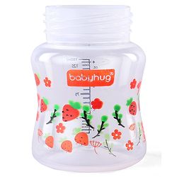 Babyhug Wide Neck Feeding Bottle with Silicone Nipple Dino Print - 250ml| Microwave and Sterilizer Safe| BPA Free| Easy to Clean & Hygienic| Measuring Scale| Anti-colic| Leak Proof