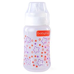 Babyhug Wide Neck Feeding Bottle with Silicone Nipple Dino Print - 250ml| Microwave and Sterilizer Safe| BPA Free| Easy to Clean & Hygienic| Measuring Scale| Anti-colic| Leak Proof