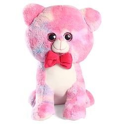 Babyhug Glitter Eyes Rainbow Cat Soft Toy Pink - Height 38 cm