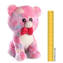 Babyhug Glitter Eyes Rainbow Cat Soft Toy Pink - Height 38 cm