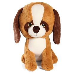 Babyhug Glitter Eyes Dog Soft Toy Brown - Height 38 cm