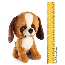 Babyhug Glitter Eyes Dog Soft Toy Brown - Height 38 cm