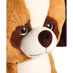Babyhug Glitter Eyes Dog Soft Toy Brown - Height 38 cm