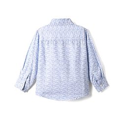 Babyhug Cotton Woven Full Sleeves Printed Shirt & Denim Jeans Set - Blue