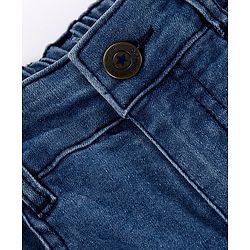 Babyhug Cotton Woven Full Sleeves Printed Shirt & Denim Jeans Set - Blue